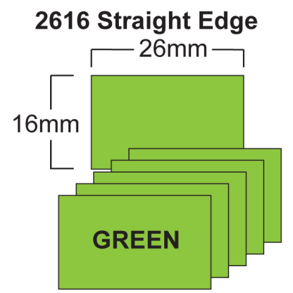 Green CT7 26 x 16mm Price Gun Labels