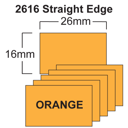 Orange CT7 26 x 16mm Price Gun Labels