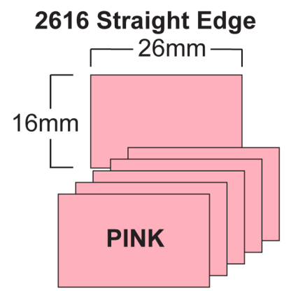 Pink CT7 26 x 16mm Price Gun Labels