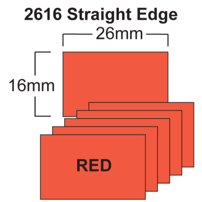 Red CT7 26 x 16mm Price Gun Labels