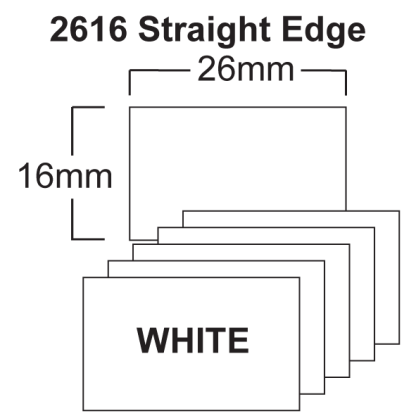 White CT7 26 x 16mm Price Gun Labels