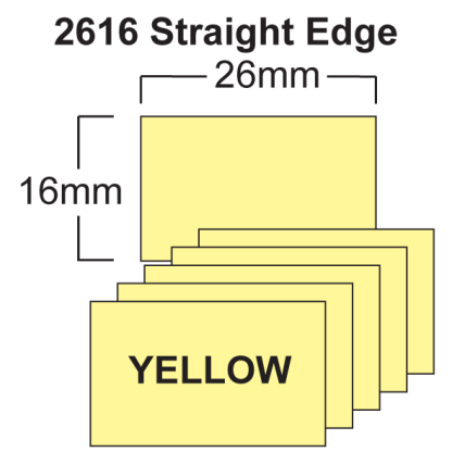 Yellow CT7 26 x 16mm Price Gun Labels