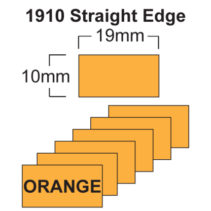 Orange 19 x10mm Price Gun Labels