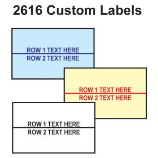 Custom 2 Line Printed CT7 2616 labels