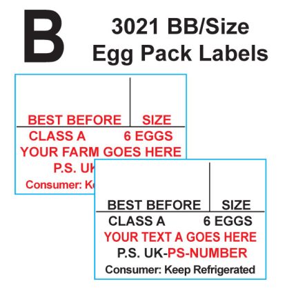 3021 best before size egg box labels