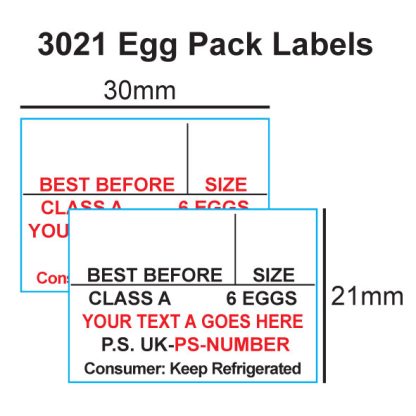 3021 Egg Pack Labels