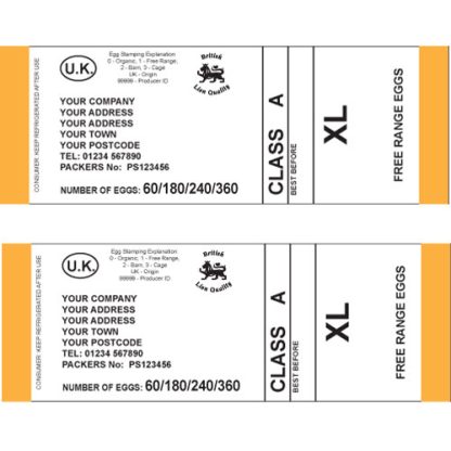 8.5x3 Outer Case Labels Extra Large - Standard Danro Design
