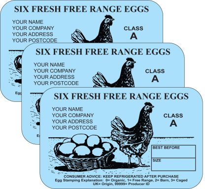 PL3 Egg Box Labels Design in Blue