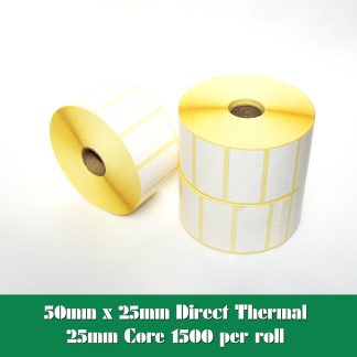 50 x 25mm direct thermal labels