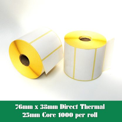 76x38mm direct thermal labels