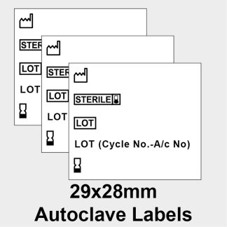 29x28mm autoclave labels ct10