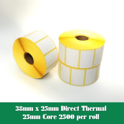 38x25mm direct thermal labels