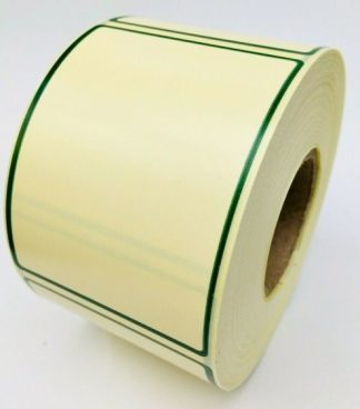 Avery Berkel Thermal Scale Labels - 58 x 76mm, 18 Rolls, 9,000 Labels - Printed Cream Green