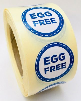 Egg Free Labels - Allergy / Intolerance / Food Warning Labels