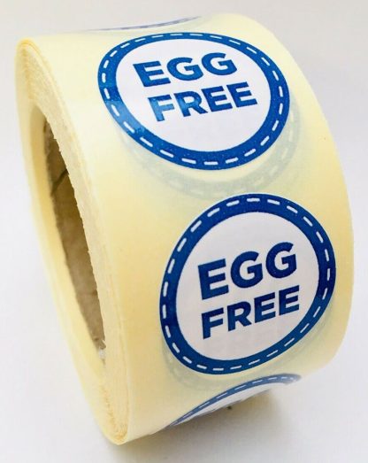 Egg free labels - 25mm diameter