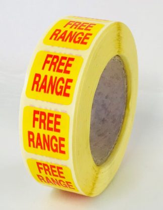 22 x 22mm Free Range Labels