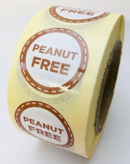 Peanut free labels - 25mm diameter